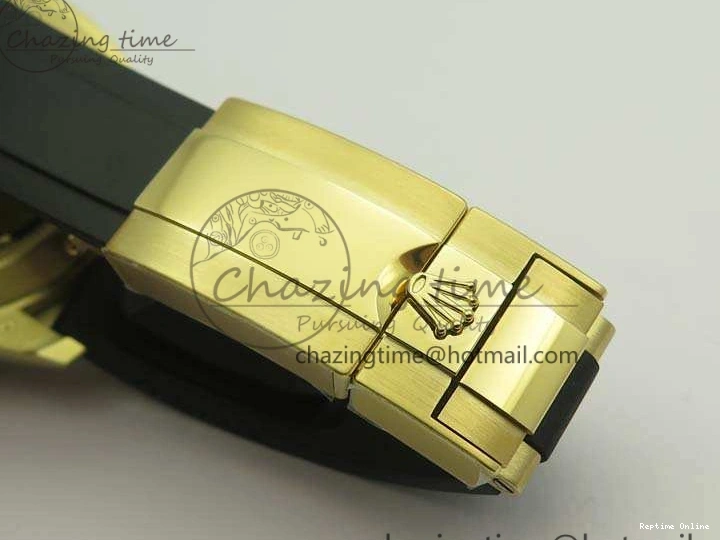 0109 Tailored Daytona 116518 LN YG ARF 1:1 Best Edition Black Dial On Rubber Strap A4130 Super Clone 3479